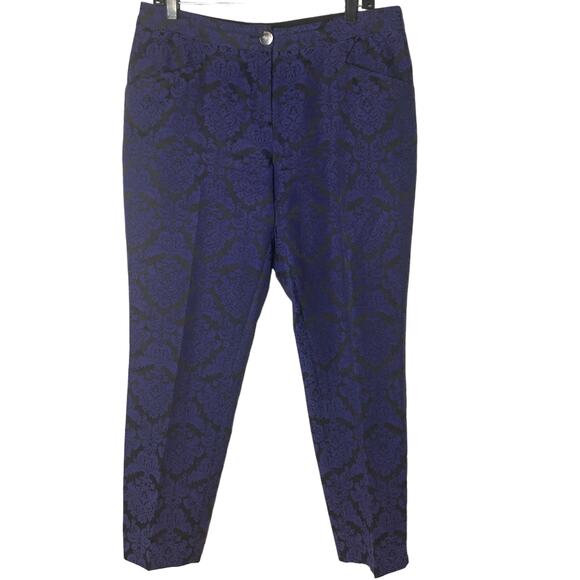 ted baker Pants - Ted Baker Capri Pants Womens Size 4 (8-10) Purple Black Floral